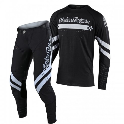 CONJUNTO TROY LEE DESIGNS 2021 SE ULTRA FACTORY - PRETO / BRANCO